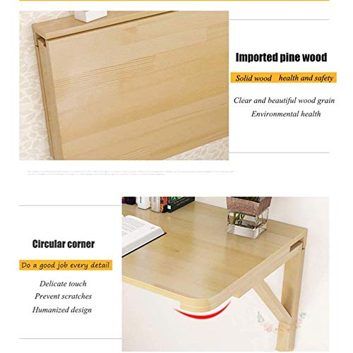 Genérico Mesa Plegable Mesa Plegable De Pared Mesa Plegable De Pared Mesa De Cocina Multiusos Escritorio para Computadora con Capacidad De 60 Kg80 * 50cm/31.5 * 20in