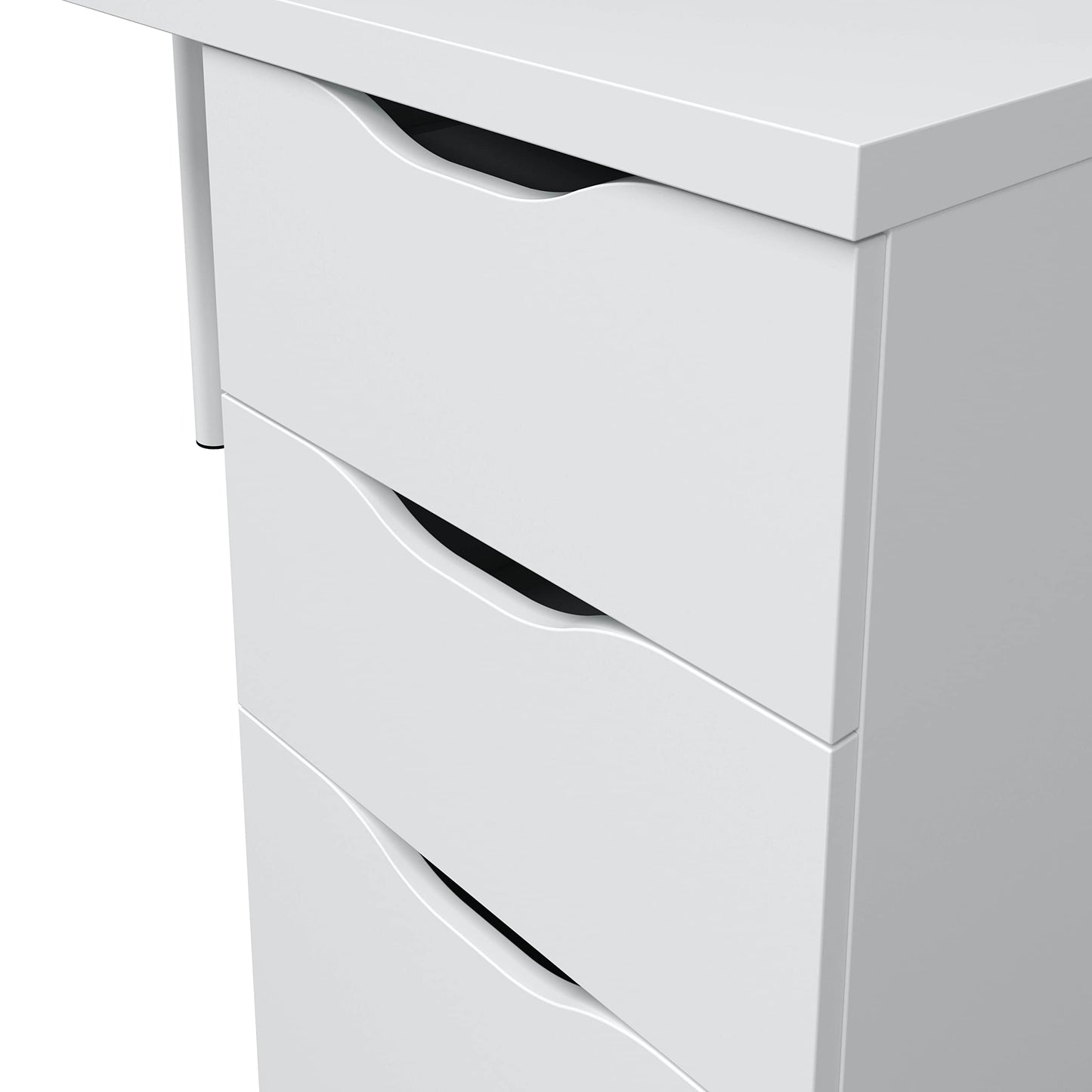 Habitdesign Mesa Ordenador Reversible con 2 Cajones y 1 Puerta, Mesa Despacho, Escritorio, Modelo Athena, Acabado en Color Blanco Artik, Medidas: 138 cm (Ancho) x 60 cm (Fondo) x 74 cm (Alto)