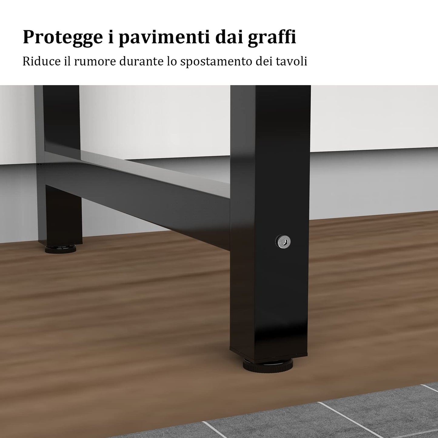 Lvhecforhm Escritorio Ordenador con Bandeja para Monitor, 80x40x75cm Mesa de trabajo apta para el Hogar, Oficinas, Salón - Negro