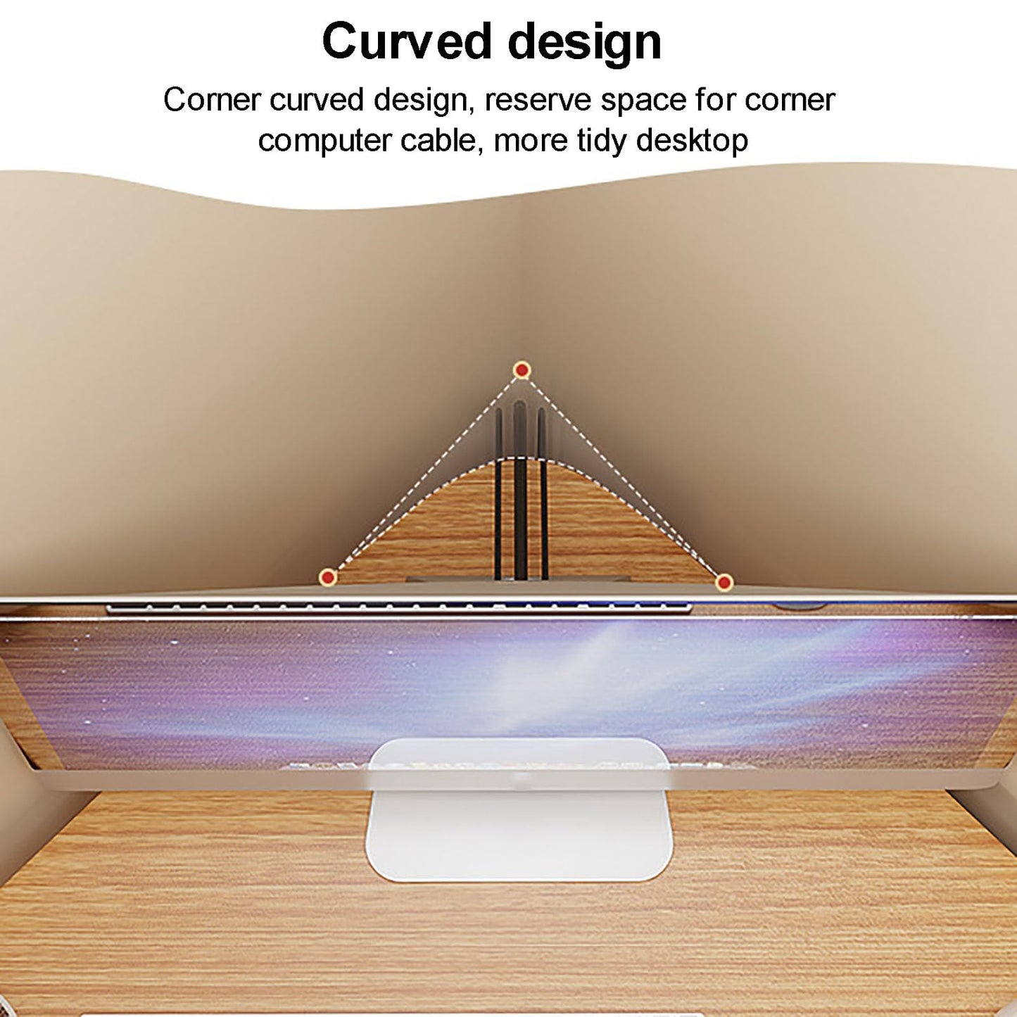 GHHDPDMJ Escritorio de Esquina para Espacios pequeños, Escritorio de computadora Triangular, Escritorio de Esquina con estantes y Soporte para CPU, tocador para Oficina en casa, Lugar de Trabajo (57